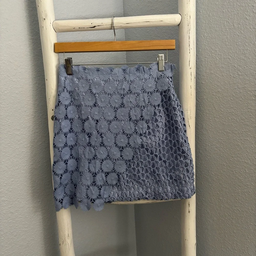 Topshop blue mini skirt 4 - Picture 7 of 8